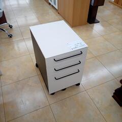 ★ジモティ割あり★  袖机 白 H60×D55×W41 クリーニング済み OJ7984の画像
