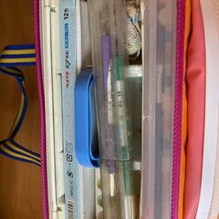 水彩画セット　と　入れ物バッグ　学校授業で使用