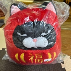 ひげまんじゅう　福だるま弐ウルトラBIG ぬいぐるみ　黒豆