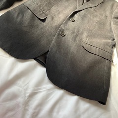 クリーニング済　H&M メンズ スリムフィット リネンジャケット ブラック サイズ48の画像