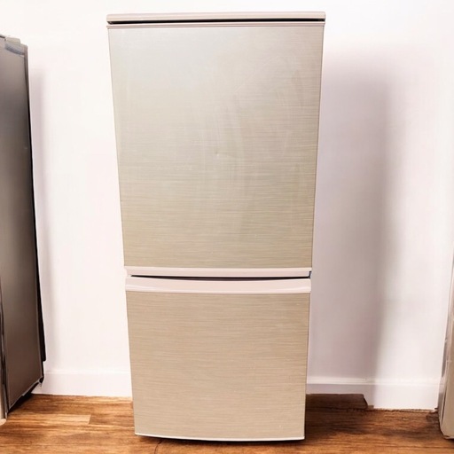 シャープ 137L 2ドア冷凍冷蔵庫 SJ-14W-P ピンク 一人暮らし 家電 SHARP 清掃済 動作品