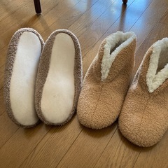 【一回だけ使用】ルームシューズ2足セットの画像