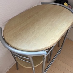 2人掛けダイニングテーブルセットの画像