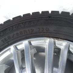155/65R13 スタッドレスタイヤ　アルミホイール付きの画像