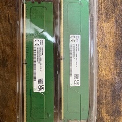 PCパーツ　メモリ2枚　16GB DDR5
