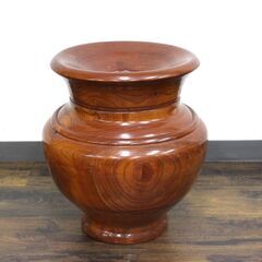 木製花瓶、壺置き台(48.5X33.4XH5.5cm）