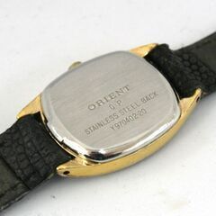 動作品 ORIENT クオーツ式腕時計 Y970402-20 2針 ブラックダイヤル ベルト劣化 レディース 25年2月電池交換 札幌市 清田区 平岡の画像