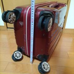 中古品 拡張機能付スーツケース キャリーケース ワインレッド の画像