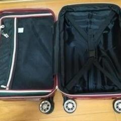 中古品 拡張機能付スーツケース キャリーケース ワインレッド の画像