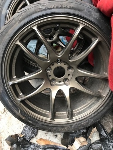 ワークエモーション　CR極　18インチ　8.5j 38 9.5j 38 タイヤ　YOKOHAMA Sドライブ