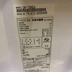 分解清掃済み　ダイウ　２ドア冷蔵庫　2016年モデル　86ℓの画像