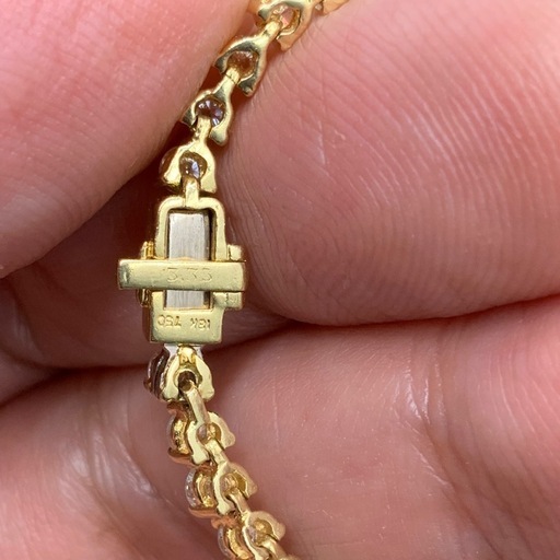 18K 750 テニスブレスレット　3.33ct　7.7g 約17.5cm