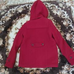 毛皮フード付きコートの画像