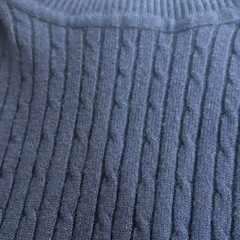 おしゃれニット　紺色　美品！の画像