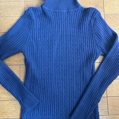 おしゃれニット　紺色　美品！の画像