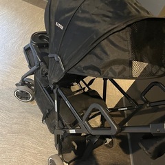二人乗りベビーカー　レインカバー付きの画像