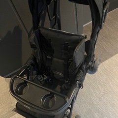 二人乗りベビーカー　レインカバー付きの画像