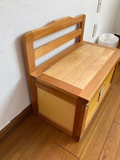 木製ベンチ（物入れ）