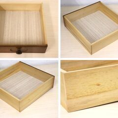 【東7/5】≪ZR233ジ新≫ 電話台/サイドチェスト/花台 ラタン/籐/トウ 木製 収納棚/置台/飾り台 抽斗/引出 インテリア/インテリア小物 現状品の画像