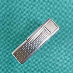 Dupont デュポン ライン1 ショート ローラー式 ガスライター シルバー ライターの画像