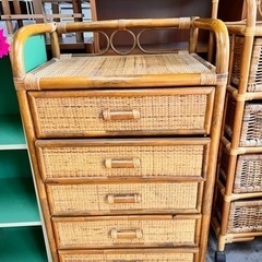 古家具ビンテージ品◾️籐ラタン素材 引き出し付きチェスト/ 収納棚 オールドラタン 楽天市場】チェスト アンティーク（素材（インテリア）籐