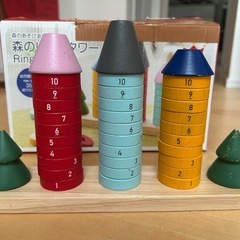 【お譲り先決定】知育玩具　森のリングタワー