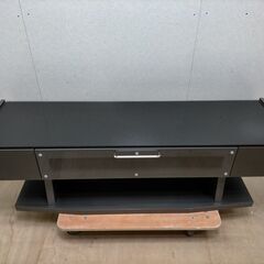 テレビ台 ガラストップ 154cm　収納あり　【糸島市内 送料無料】250215-1の画像