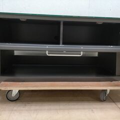 テレビ台 ガラストップ 154cm　収納あり　【糸島市内 送料無料】250215-1の画像