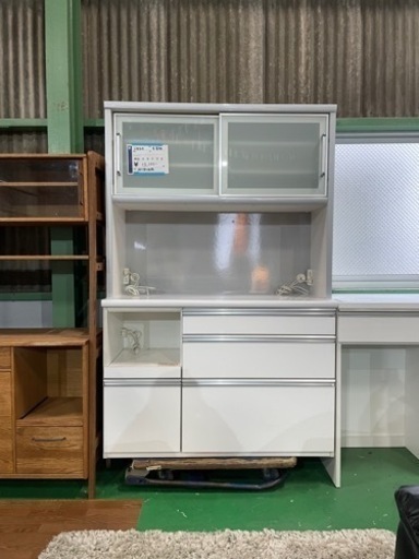 激安　キッチンボード　120cm幅　家具 収納家具 食器棚、キッチン収納