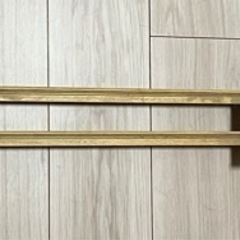 木目調　ダブルカーテンレール　DIY