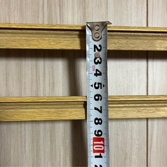 木目調　ダブルカーテンレール　DIYの画像