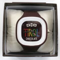 美品 動作品 チロルチョコレート シリコンウォッチ ブラウン クオーツ式腕時計 3針 元箱付 札幌市 清田区 平岡の画像