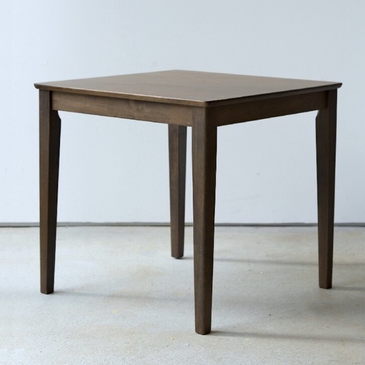 【完売品】ミツヨシ ダイニングテーブル ラバーウッド製シンプル ナチュラル ミツヨシ ダイニングテーブル W750 単品 2名用 75cm ウォールナット