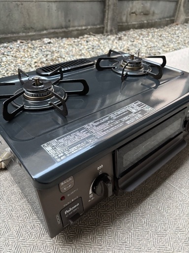 【最終値下げ】パロマガスコンロ [2口/左強火]  IC-S37BM-2L  約56cm(コンパクトタイプ) 都市ガス