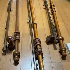 値下げしました！木製カーテンポール の画像