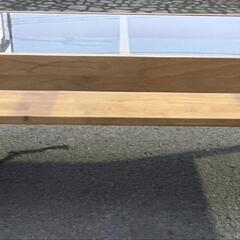 【バナナ苫小牧】  ガラステーブル ローテーブル ガラス板テーブ...