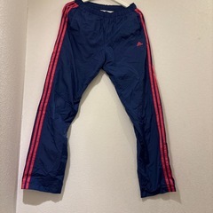 adidas ネイビー/レッド ジャージパンツ サイズOT