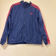 adidas ウィンドブレーカー ネイビー/レッド　 サイズOT