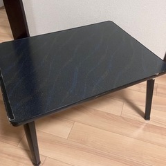 ローテーブル 折りたたみテーブル黒