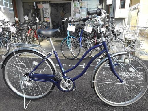 中古自転車３４０６　２６インチ　６段ギヤ　LEDダイナモライト　キッキーと音がならない後輪ローラーブレーキ