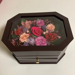 美品‼️ プリザーブドフラワー 小物入れ オルゴール付き