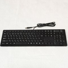 サンワサプライ 有線USBスリムキーボード黒
