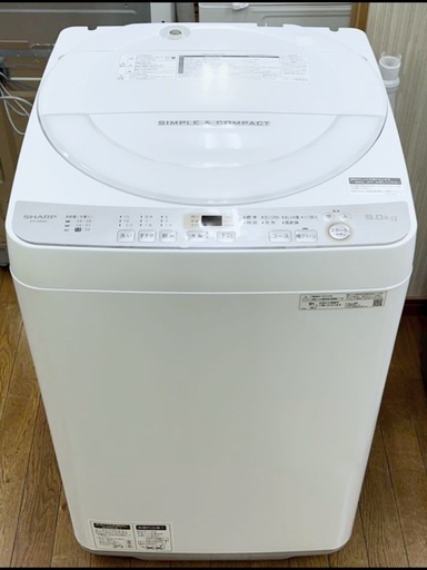 (送料無料) 2020年購入 極美品 6kg 洗濯機 SHARP Ag+イオン仕様 ⑦