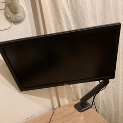 【お取引終了しました】BenQモニター アーム付き 難あり