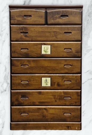 木製チェスト（7段8収納） ヴィンテージ レトロ 木製7段チェスト