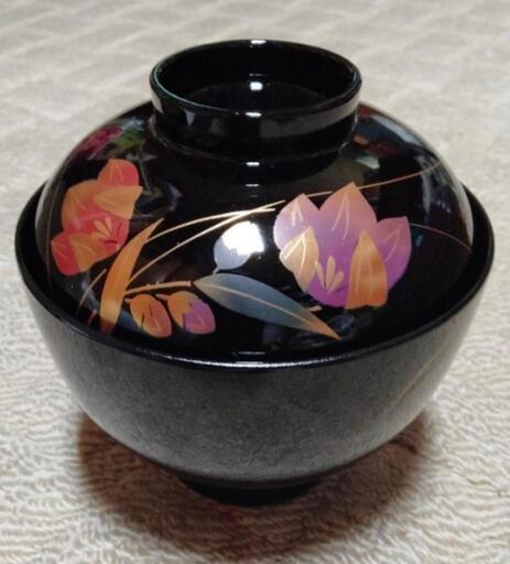 越前漆器」蓋付き椀五客セット 雑煮椀 越前漆器☆漆塗り お椀