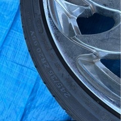 大人気！メッキディッシュ　20インチ 4本アルミホイールタイヤセット の画像