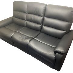 【目玉商品!!】【極美品】ニトリ 本革3人掛電動リクライニングソ...