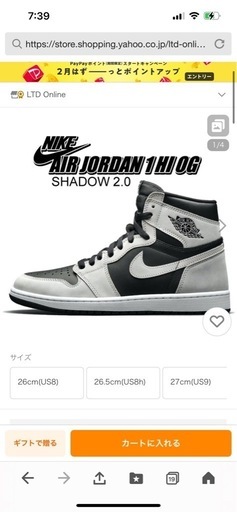 エアジョーダン　24.5