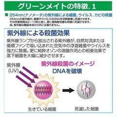 超小型・高性能・空気除菌脱臭機「グリーンメイト スタンダード」(6〜14畳用）の画像